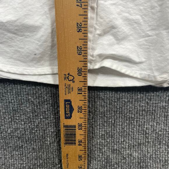 Southern Marsh Button Down Dress Shirt Men's M White/Blue Flip Cuff Dressy - Picture 8 of 11